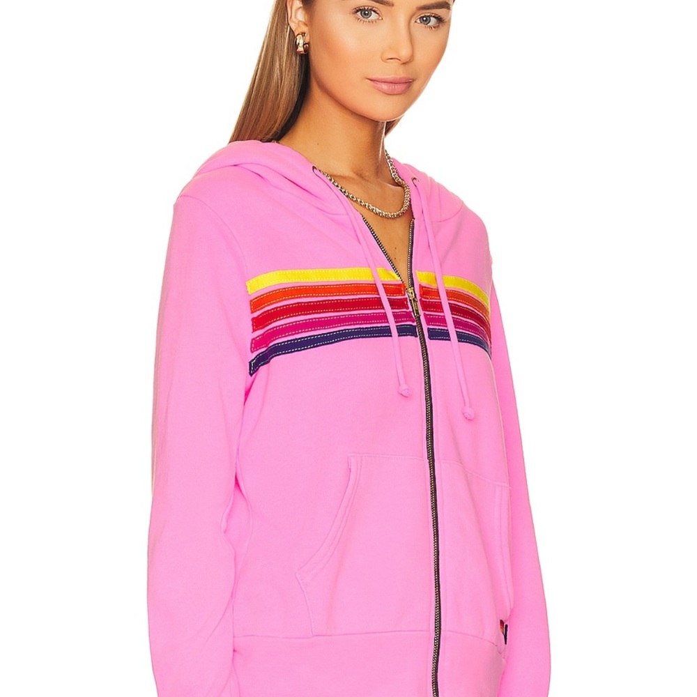 New with tags - Aviator Nation 5 Stripe Zip Hoodie